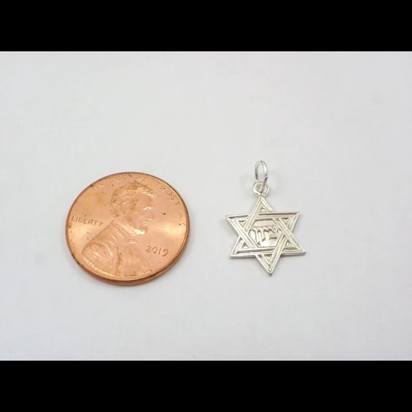Sterling silver Star of David charm, NO chain including. - Picture 4 of 6
